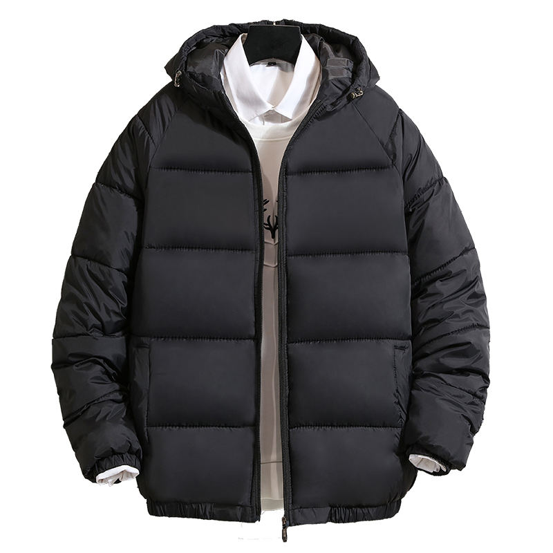 

2020 New Waterproof Winter Jacket Men Hoodied Embroidery Parka Men Warm Winter Coat Thicken Zipper Mens Jackets Solid Color, Red