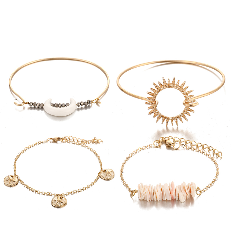 Sets Bohemian Natural Stone Moon Bracelets For Women Sun Starfish Wafer Geometric Jewelry Wholesale 8850 From Jewelry27, $1.72 | DHgate.Com