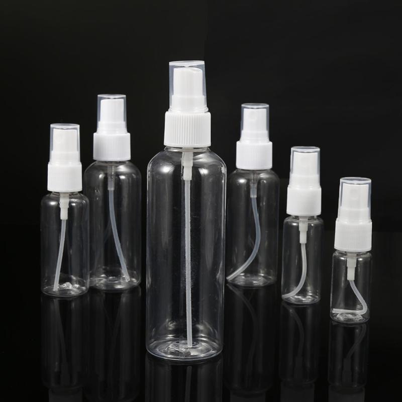 

5pcs Clear Plastic Perfume Atomizer Empty Spray Bottle Mini Travel Portable Refillable Bottles 10/20/30/50/60/100ml