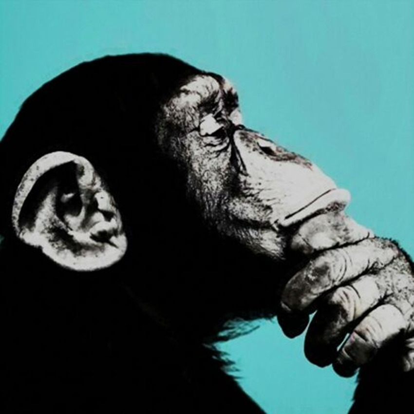 

Andy Warhol Pop art Thinking Monkey Home Decor Handcrafts /HD Print Oil Painting On Canvas Wall Art Canvas Pictures 4100