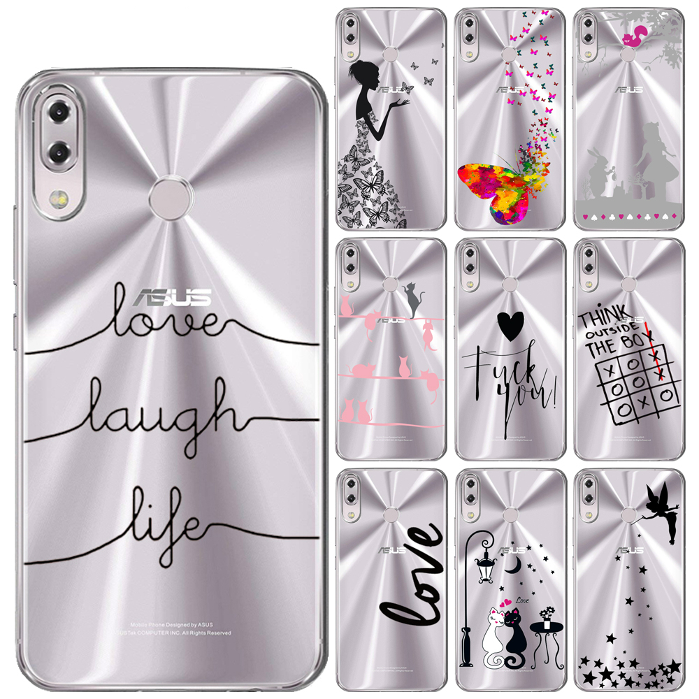 Love Laugh Life Soft TPU Case For Coque Asus Zenfone 5 ZE620KL Butterfly Tinker Bell Silicon Cover For Asus ZE620KL-image-562190571