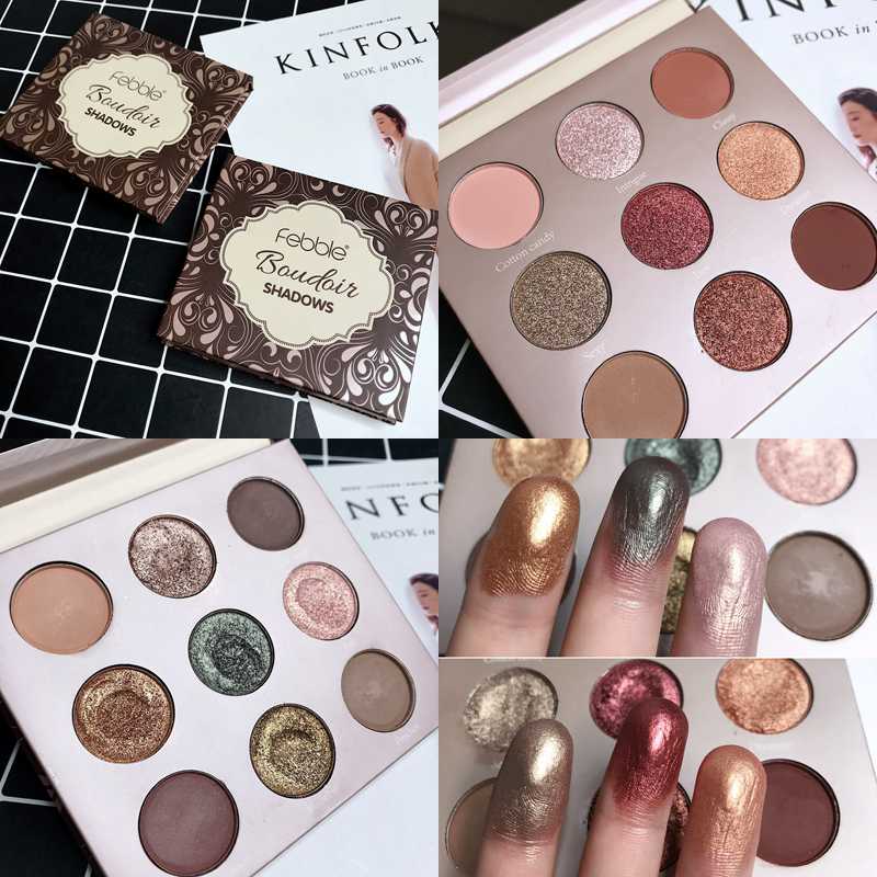 

9 Colors Makeup Pressed Eyeshadow Glitter Shimmer Matte Eyeshadow Palette Brand Diamond Glitter Foiled Makeup Palette