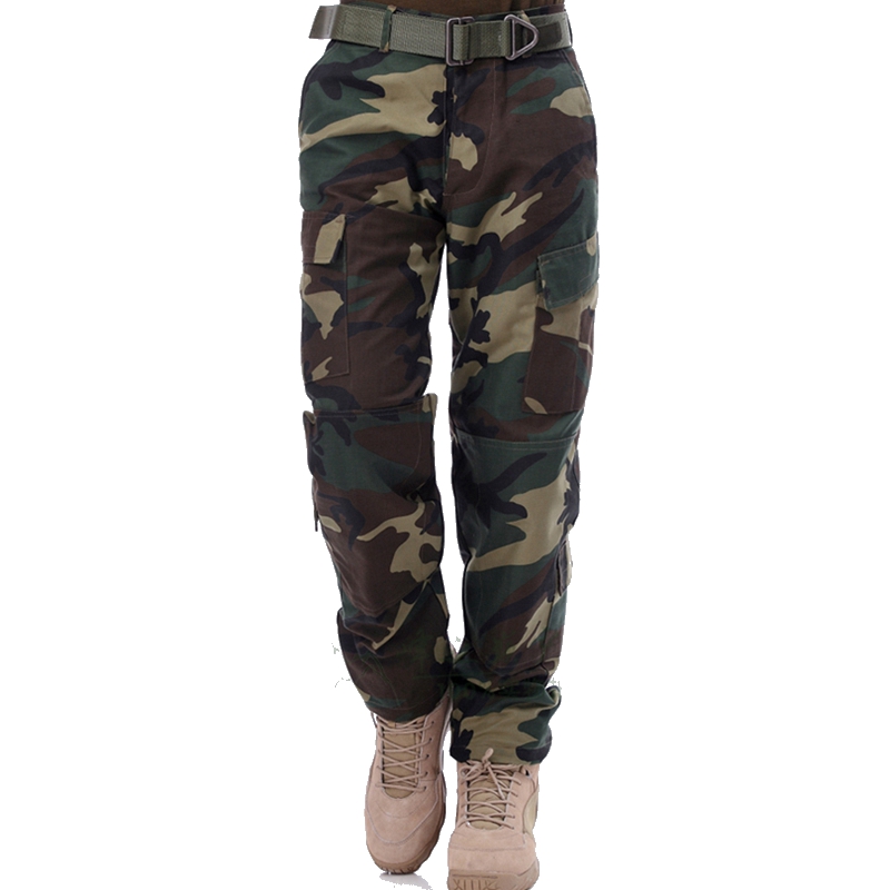

Outdoor Tactical Woodland Camouflage Men Pants Air soft Hunting Fishing Camping Climbing Pants, As pic