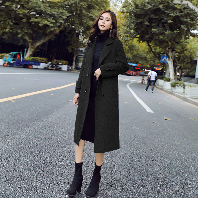 

Women Woolen Coat 2020 New Arrivals Long Black blazer Overcoat ladies coats, Beige