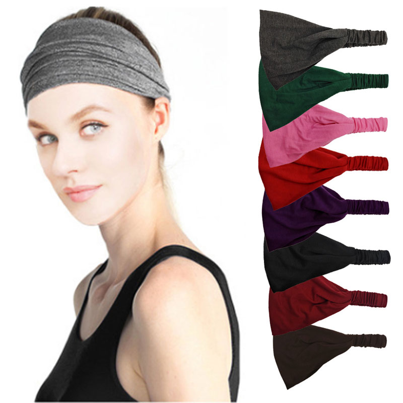 

Women Yoga Sport Headbands for Running Sports Travel Fitness Elastic Wicking Workout Headbands Headscarf Lady Hair Accessories