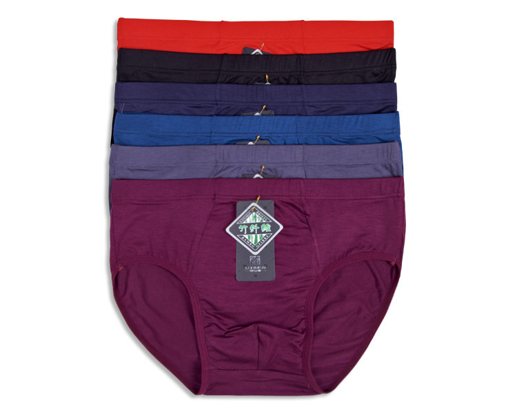 

Pure color men's briefs bamboo fiber man underwear angle pants care Shorts, Multi