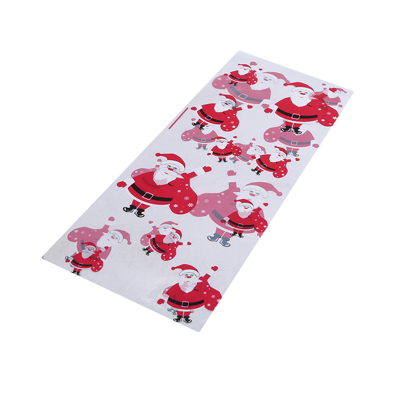 

50Pcs Christmas Transparent Bag Candy Bag Thick Plastic Gift Baking Packaging A Variety Of Patterns Christmas Gift Bags