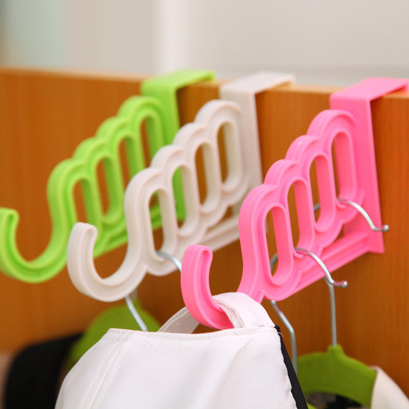 

Multi-Purpose Practical Hook Back Hangers Free Nail Wall Multi-function Hooks Up Coat Hooks For Keys Bags Clothes