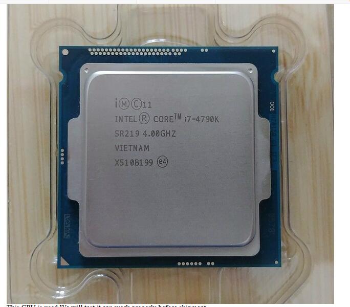 

100% Genuine Intel Core i7 4790 4790K 4.0GHz Quad-Core 8MB Cache With HD Graphic 4600 TDP 88W Desktop LGA 1150 CPU Processor Used Tested