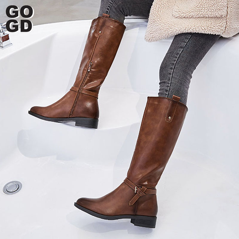 

GOGD]Winter Boots Women string Bead Bling Boots Women's Zipper Wedge Motorcycle, Black