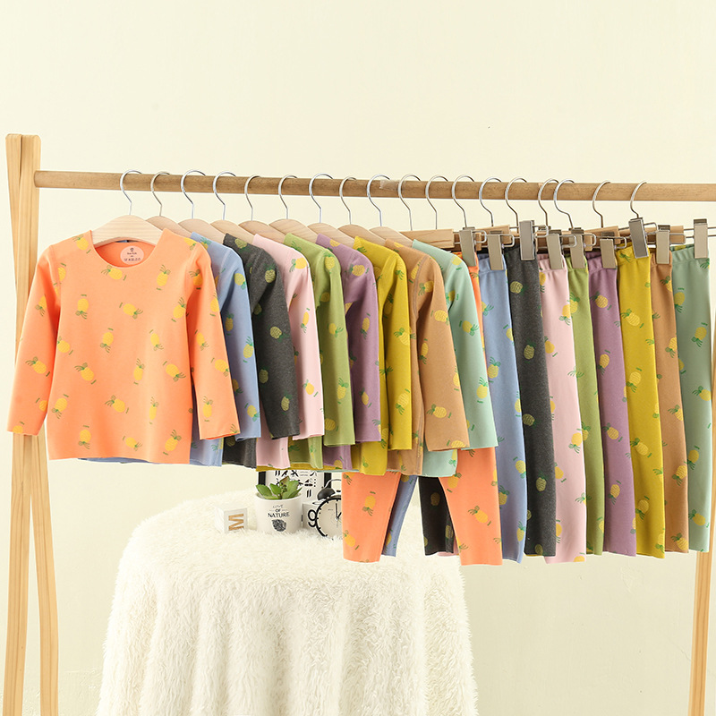 

Children's Underwear Boys Leisure Thermal Underwear Autumn 2020, Orange