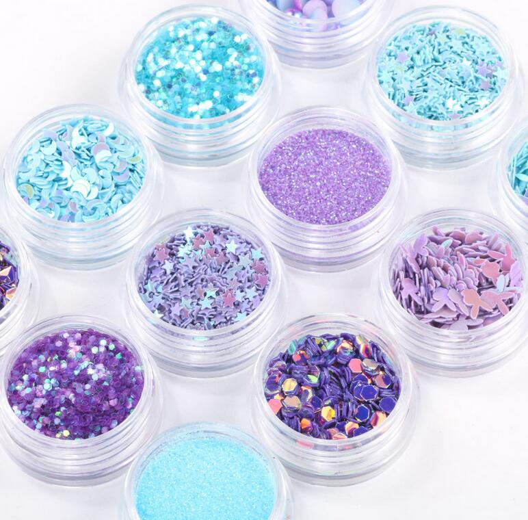 

Mermaid Half Pearls Star Laser Sequins Glitters Nail Art Decorations Eye Shadow Eye Makeup DIY Design Nail Art Supply 12pcs/lot Epacket Free, Silver;gold