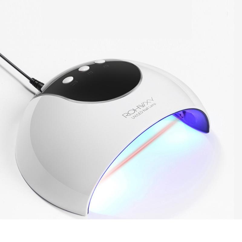 

24W Nail Dryer LED UV Lamp Gel Nail Polish Dryer Fingernail Toenail Gel Curing Art Painting Salon Tools (White, Pink