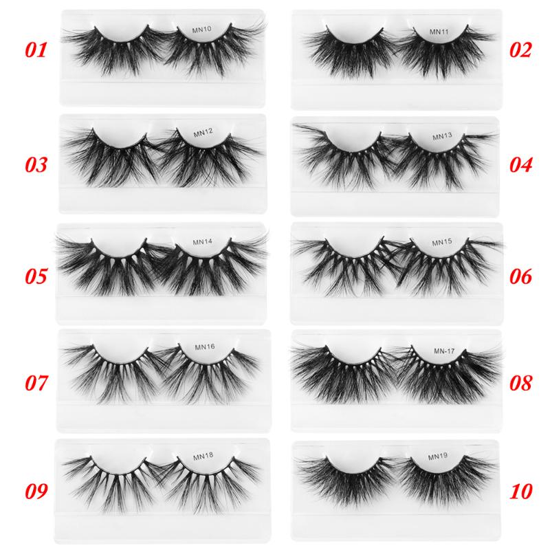

1 Pair 25/27MM 3D Mink Hair False Eyelashes Wispies Multilayers Fluffy Eyelashes Cruelty-free Lashes Extension Eye Makeup Tools