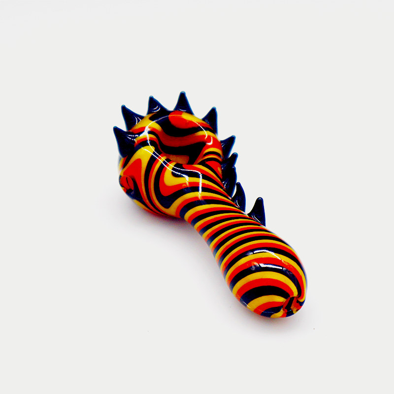

In stock barbed knuckles shape glass hand pipes tobacco tool 4 inches