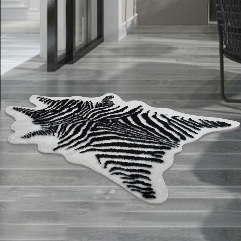 

Zebra Home Bathtub Foot Carpet Non-slip Washable Kitchen Fur Mats Baby Room Play Mats Rugs