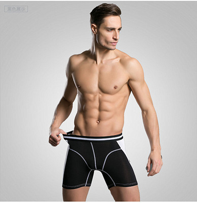

Blackday New Arrival Plus Size Long Leg Mens Underwear Solid Color Comfortable Male Boxer M-XXXL #047, Red