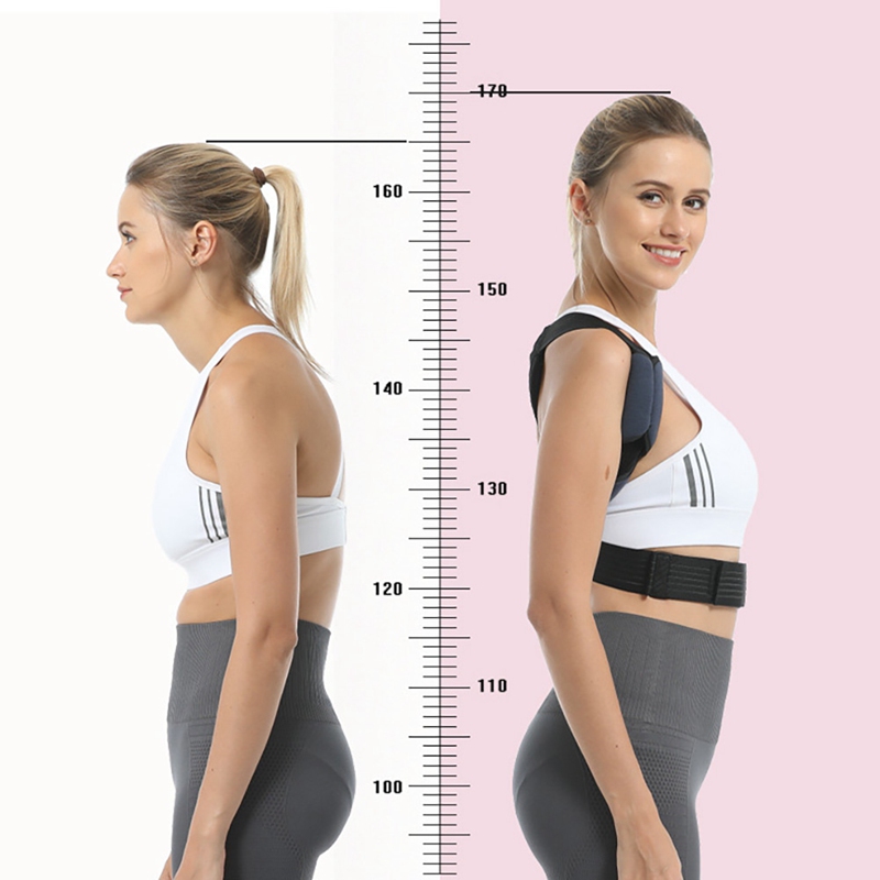 

Men Women Posture Corrector Brace Lightweight Elastic Steel Plate Shoulder Upper Back Sitting Support Belt Shoulder, As pic