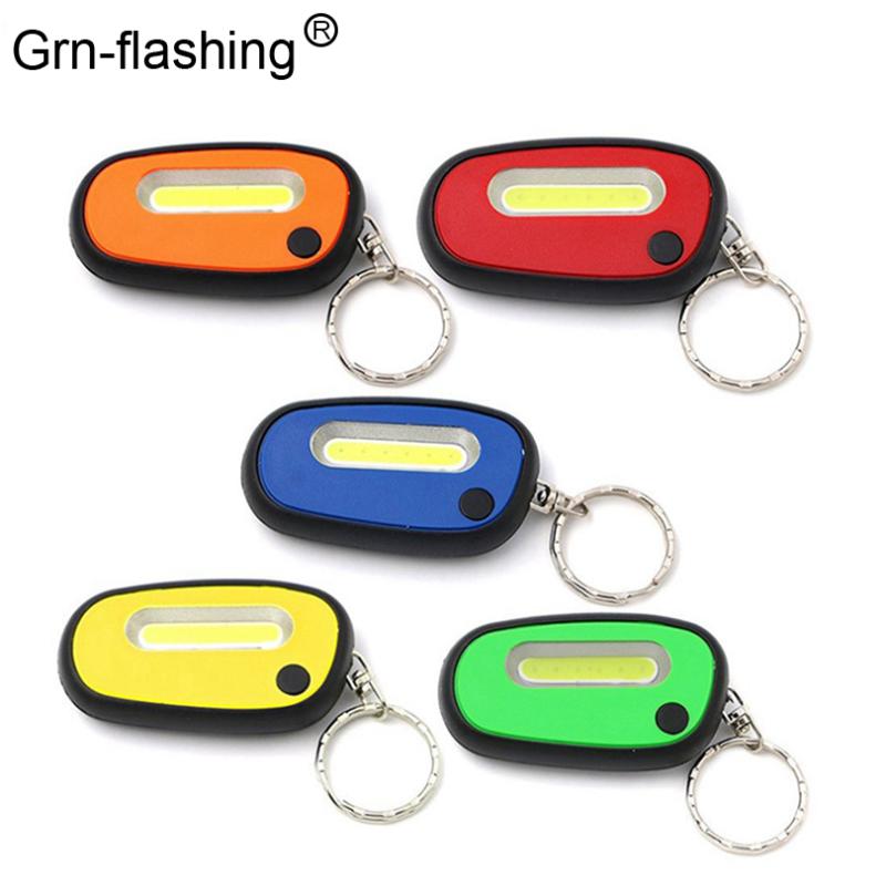 

Flashlights Torches Creative Mini COB LED Keychain Pocket Light Key Chain Keyring Lamp Torch For Cycling Climbing Outdoor Hiking