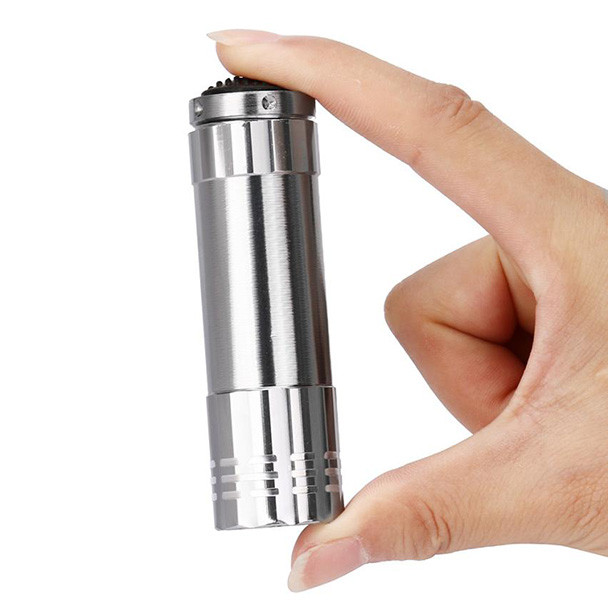 

Mini 9 LED Ultra Violet Aluminum Torch Lamp Blacklight Flash Light For Invisible Inks Crime Scene s