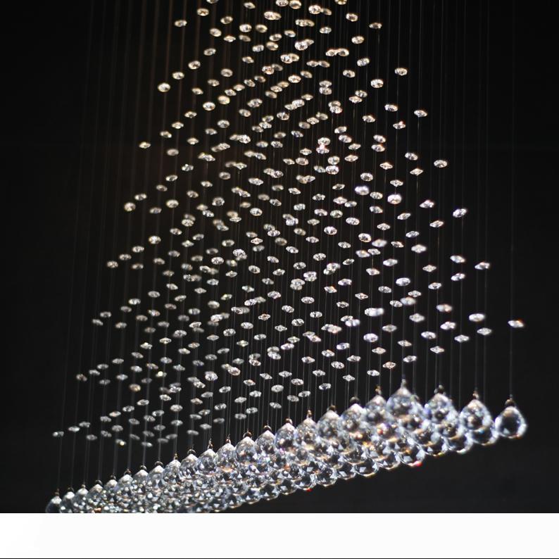 

Halbinsel crystal chandelier crystal lamp Steel wire hanging sitting room Stainless steel 39 inches in length 43inches height