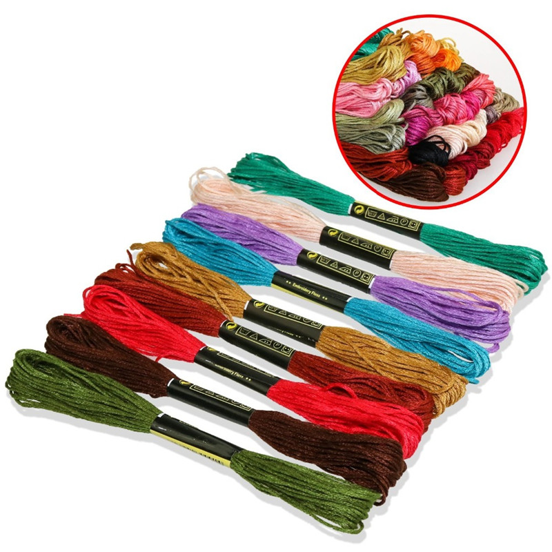 

100pcs/pack Cross Stitch Thread for Knitting Women Home DIY Embroidery Thread Floss Cotton Sewing Accessories Crochet Kit, 50pcs