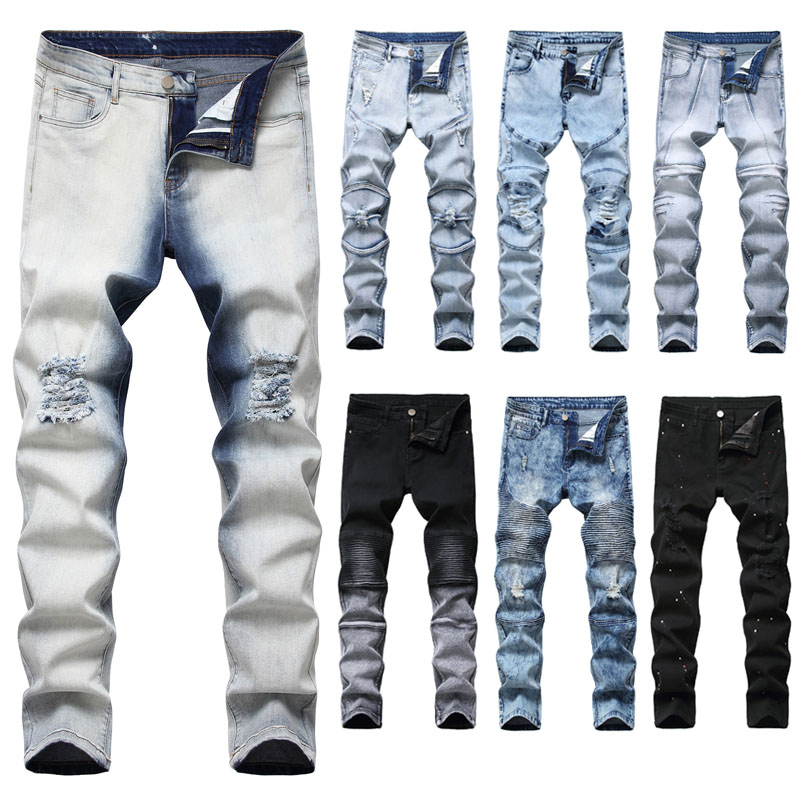 

Men's Jeans Men Skinny Stretch Pant Denim Pants Casual Slim Fit Long