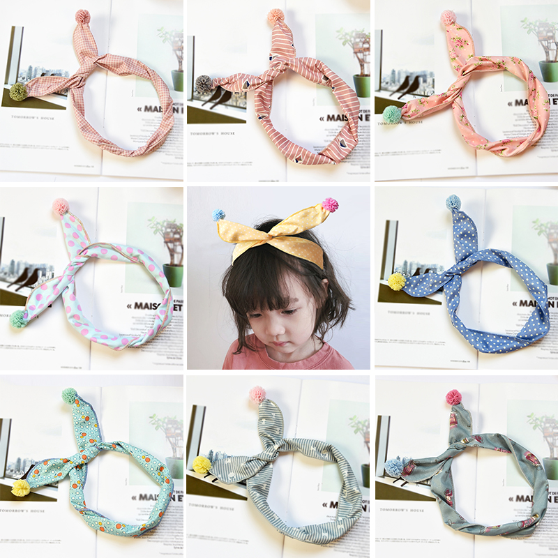 

2020 Children Headdress Print Dot Plaid Bow Girl Baby Headband Turban Elastic Stripe Hair Bands Hair Accessories for Girl, 18