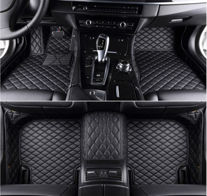 Car Floor Mat for Range Rover Sport 5seat 2014-2019 All Full Coverage Liner All Weather Waterpoof Non-Slip Leather Heavy Duty Custom Front Rear Mat Left Drive Black