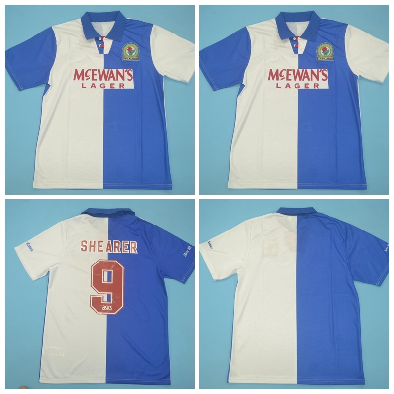

1994 1995 Retro Blackburn 16 SUTTON Soccer Jersey Vintage SHEARER RIPLEY BERG HENDRY SHERWOOD NEWELL ALBERTZ MCCOIST Football Shirt Kits, Blue