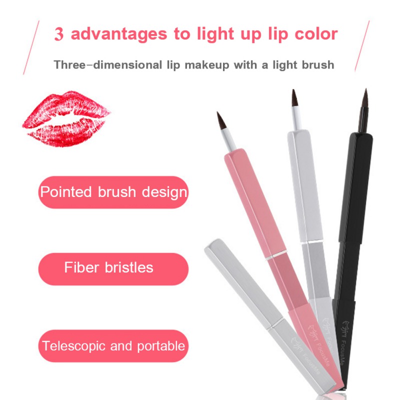 

Make Up Brushes Flexible Lip Brush Bright Color Gold Silver Pink Black Portable Lipstick Lip Gloss Brushes