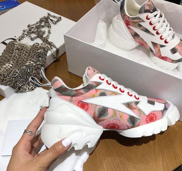 

Designer luxury shoes sneaker Newest fashion Women Men shoe Neoprene Grosgrain Ribbon D- Connect shoes size 35-45, Color 13