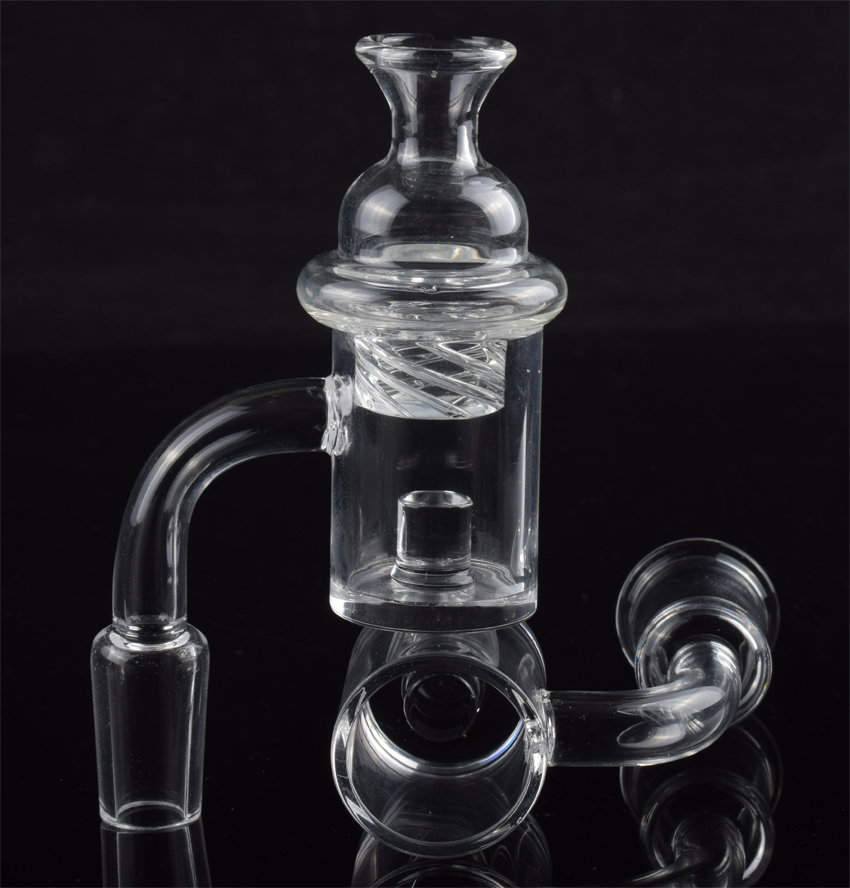 

45 & 90 Degrees Core Reactor Quartz Banger Gavel Nail Cyclone Spinning Carb Cap 10mm 14mm 18mm Quartz Banger For Glass Water Pipes