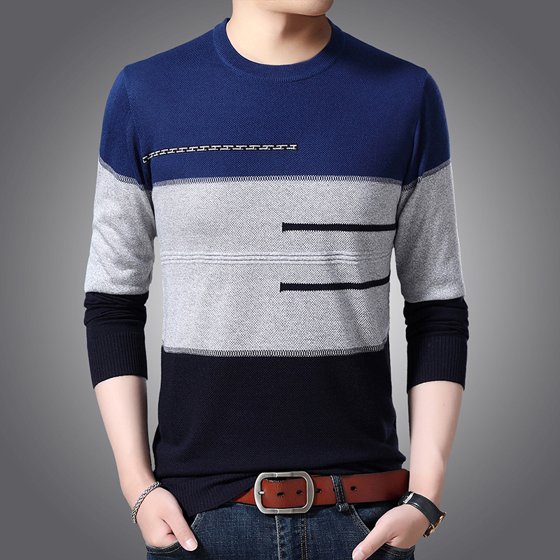 

Autumn Casual Men's Sweater Fashion Solid Soft Wool Knit Sweaters, Maoyie1-2