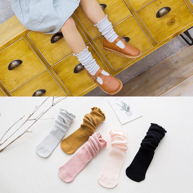 

0 To 8 Years Autumn Winter Girls Long Socks Cotton Loose Socks For Children High Quality Kids Footwear, White