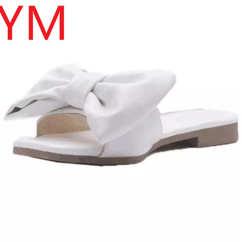 

Bow Tied Slip-On Leisure Platform Summer Sandals Flat Women Shoes Woman Mules Zapatos De Mujer Sandalias Women Sandals 43, Blue