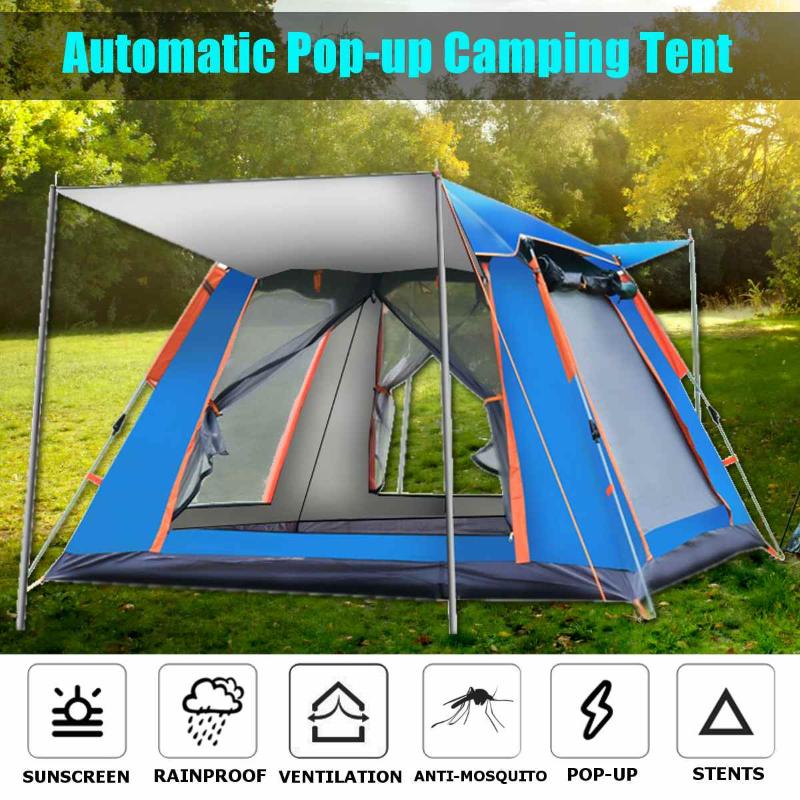 

6-7 People Large Tent Quick Setup Family Tent Outdoor Camping foldable folding tents two layer backpack tents sunshade