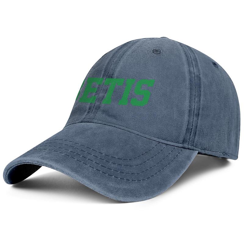 

Stylish Real Betis Los Verdiblancos RBB text Unisex Denim Baseball Cap Sports Custom Hats Pure white, Blue;gray
