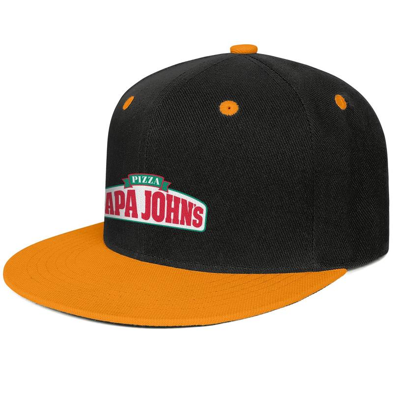 

Papa loves pizza delicious food Unisex Flat Brim Baseball Cap Sports Running Trucker Hats Flash gold Vintage old, Blue;gray