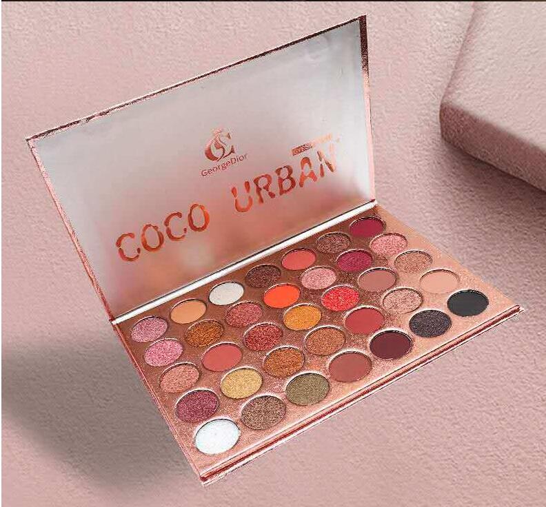COCO URBAN 35 Colors Shimmer Matte Kyshadow Palette Blue Honey Bronze Extended Palette free fast shipping-image-555501257