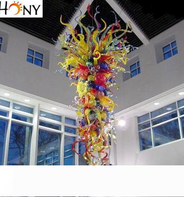 

Euro Glass Art Chandelier: Colorful Modern Ceiling Light