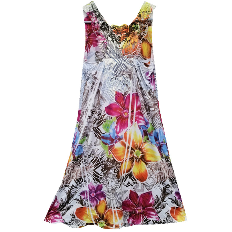 

TC Teenage Kids Dresses Girls 2020 Fashion Sweater Flower Shirt Short Summer T-shirt Vest Large size printing Beach Party Dress, Pink