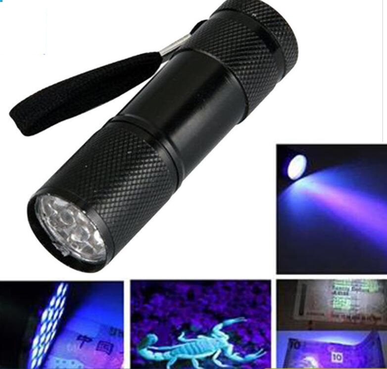 

9 led ultraviolet light flashlight portable mini purple light UV Torch Ultra Violet Flashlight Torch Light Lamp Blacklight Scorpion