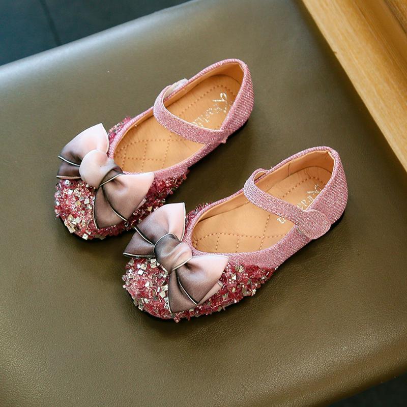 

Baby Girls Princess Shoes Kids Baby Loverly Lace Decorated Leather Flats Shoe Grils Crystal Dancing Loafers Party Dressing Shoes, Kh