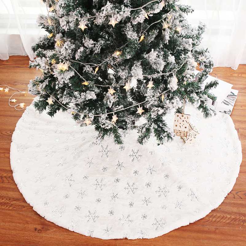

Christmas Tree Skirt Tree Foot Carpet Skirt Mat Under The Decorations For Home Snowflake