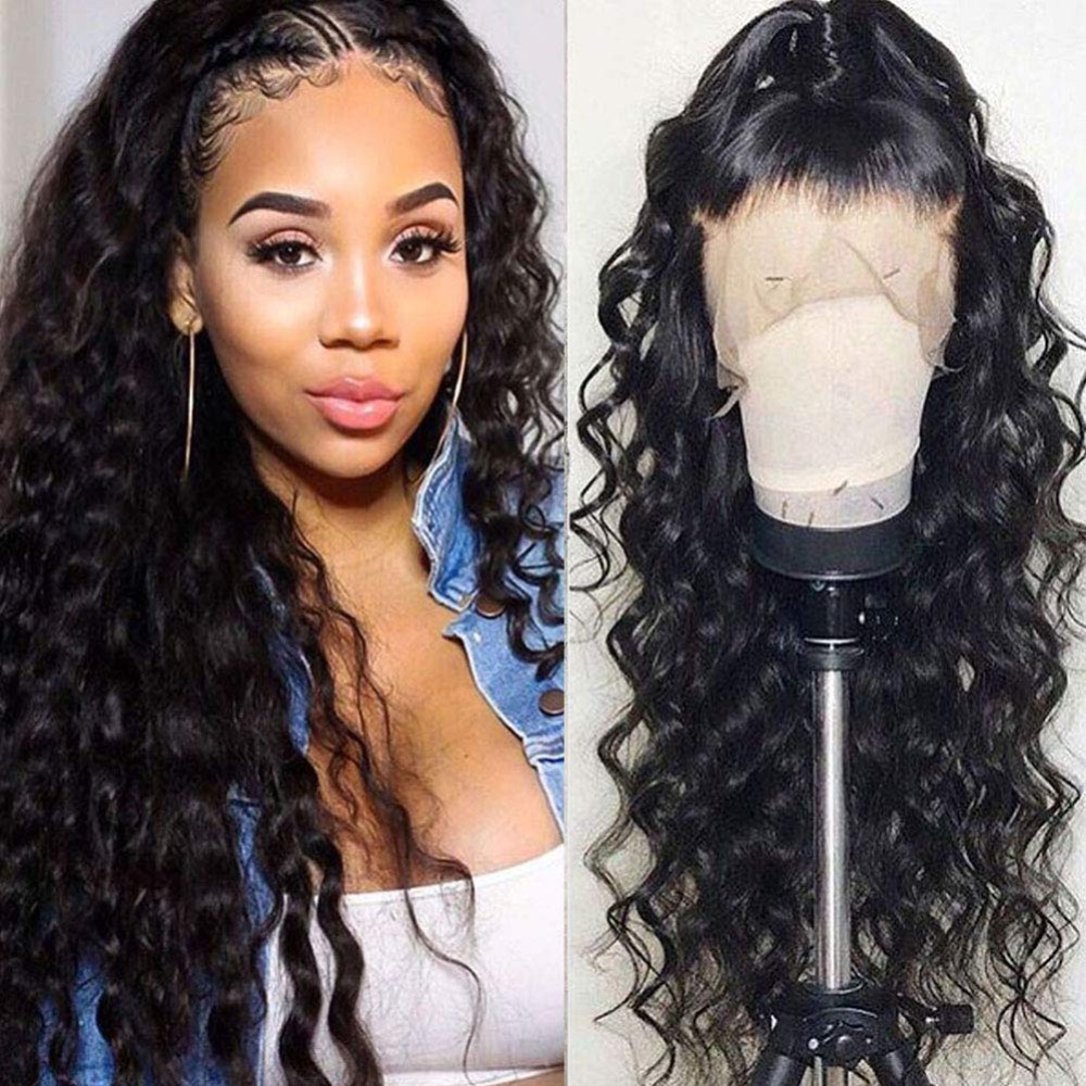 

13*4 Loose Deep Wave Lace Front Human Hair Wigs Brazilian 100% Human Hair Wigs Lace Frontal Wig For Black Women Swiss Lace LS