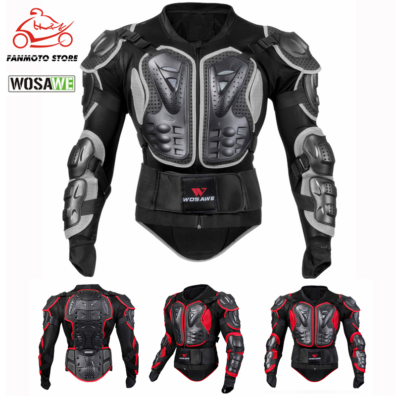 

WOSAWE Sports Motorcycle Armor Protector Jacket Body Motocross Guard Brace Protective Gears Chest Ski Protection
