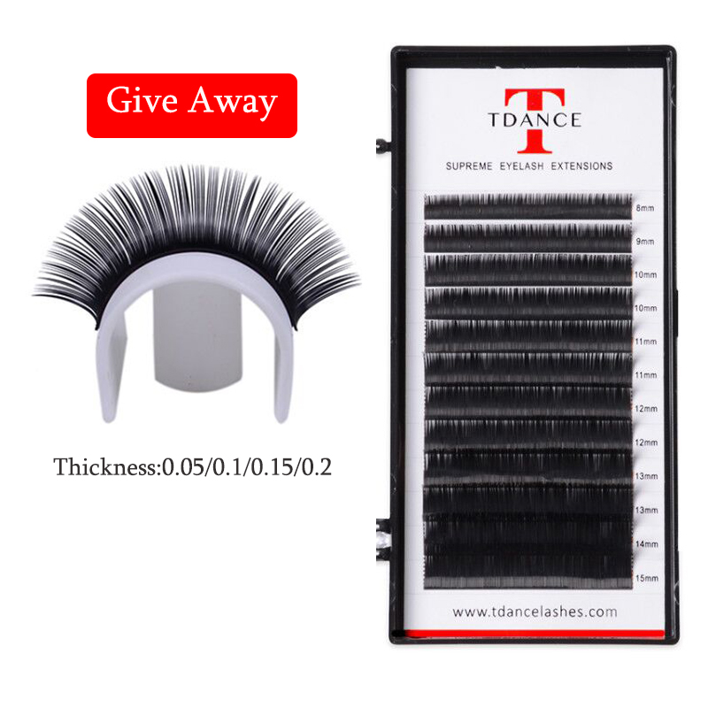 

TDANCE Mink Lashes Black False Eyelashes Thickness 0.05 0.1 0.15 0.2 Low Price Sale Russian Volume Lash Extension Faux