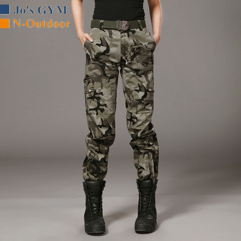 

New Outdoor Hunting Hiking Tactical Pants Women Camping Fishing Travel Pants Camouflage Straight Tooling Trousers Sport, Black