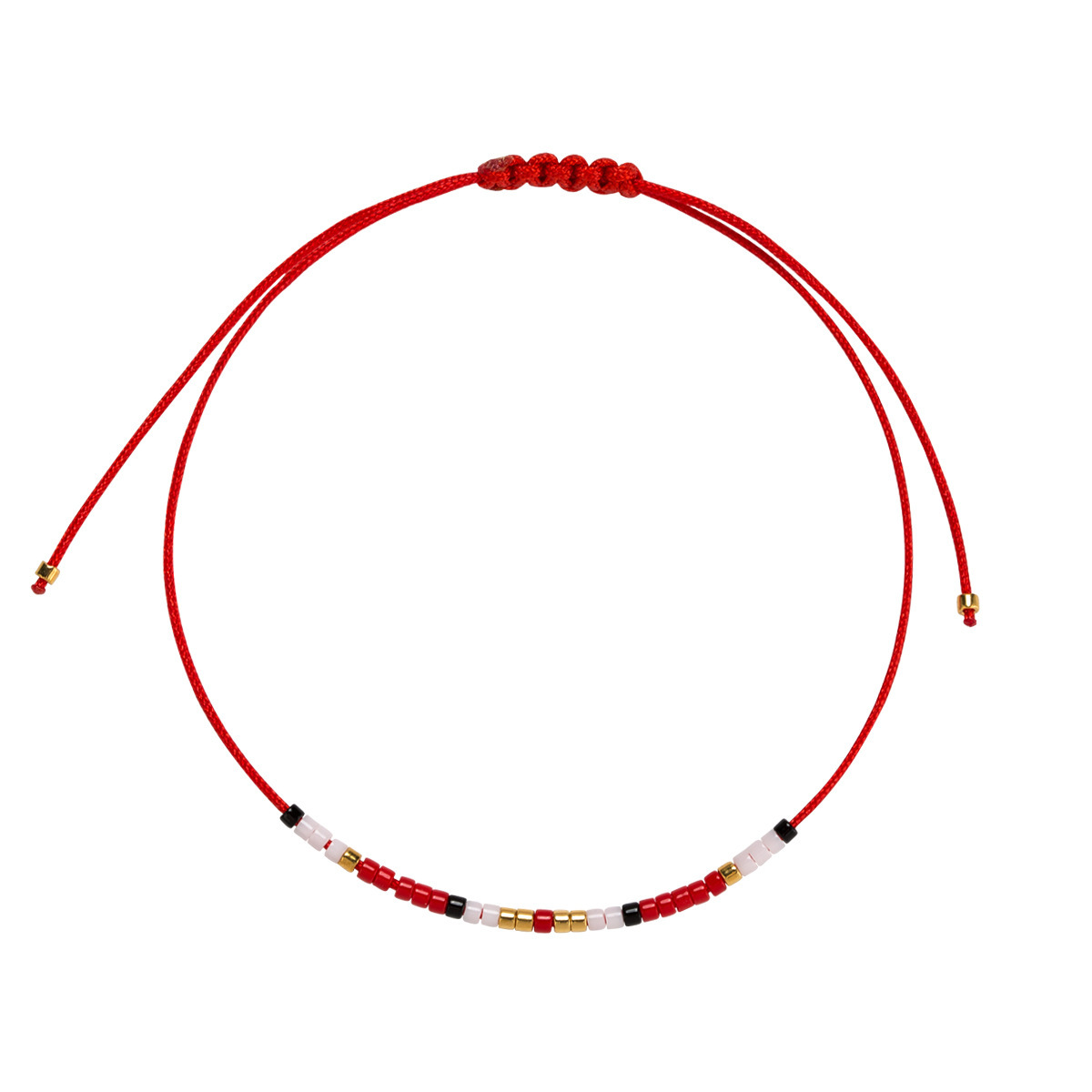 

Bohemia Japanese rice beads handmade woven set bracelet female adjustable tight rope